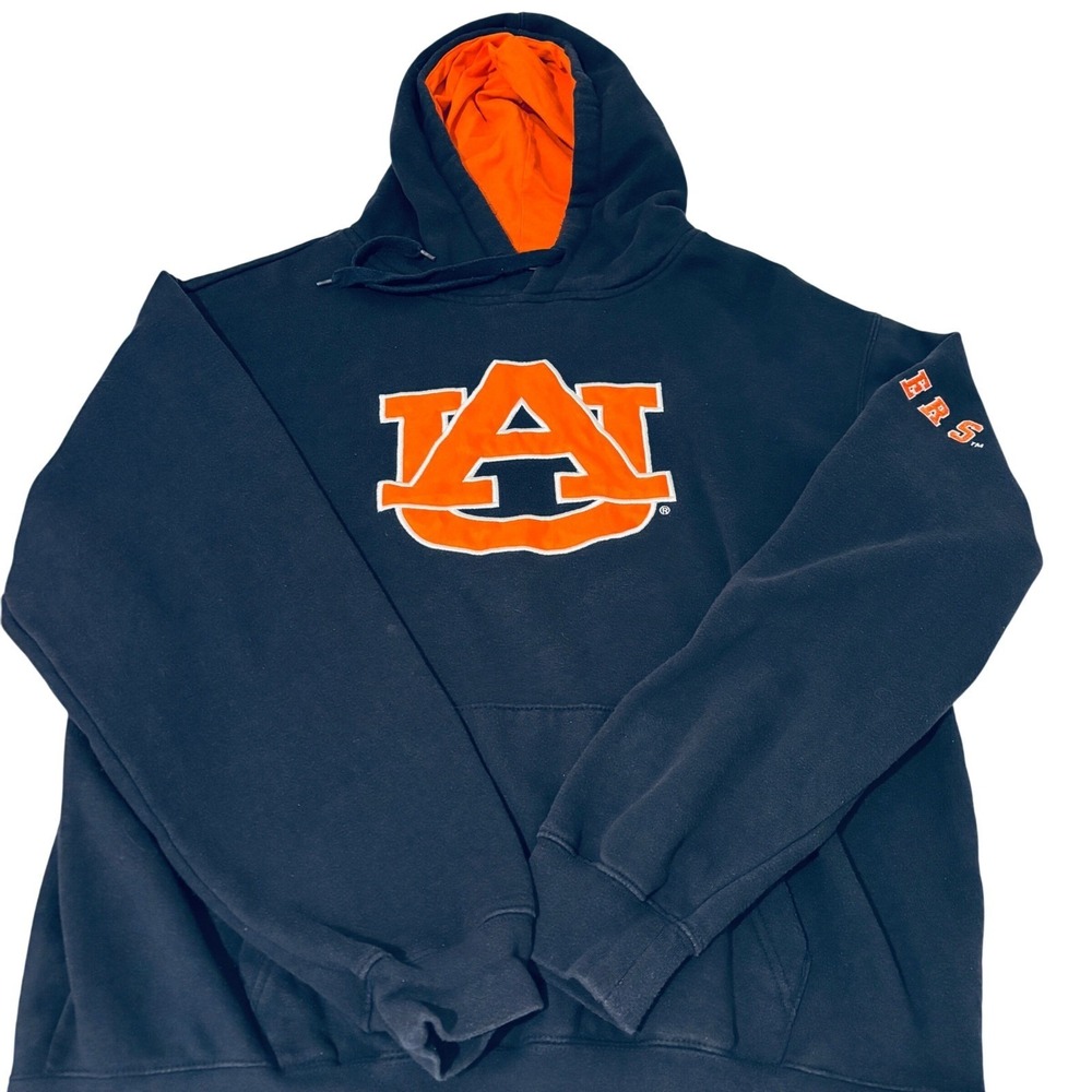 Auburn Tigers Pullover Sweatshirt Hoodie Mens L Blue Orange AU School College